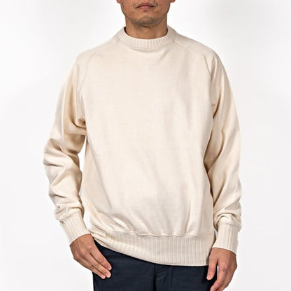WORKERS(ワーカーズ)～Cotton Saddle Shoulder Sweater, White～