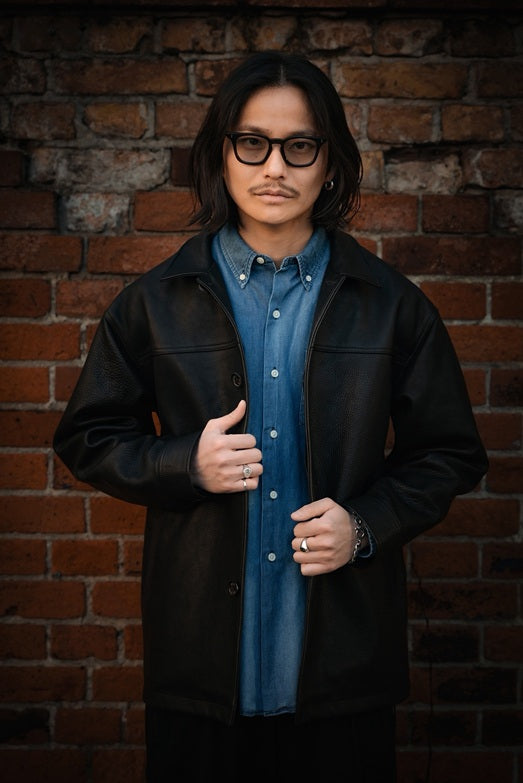 【Sugar&Co.】LEATHER GENTLE COAT BLACK